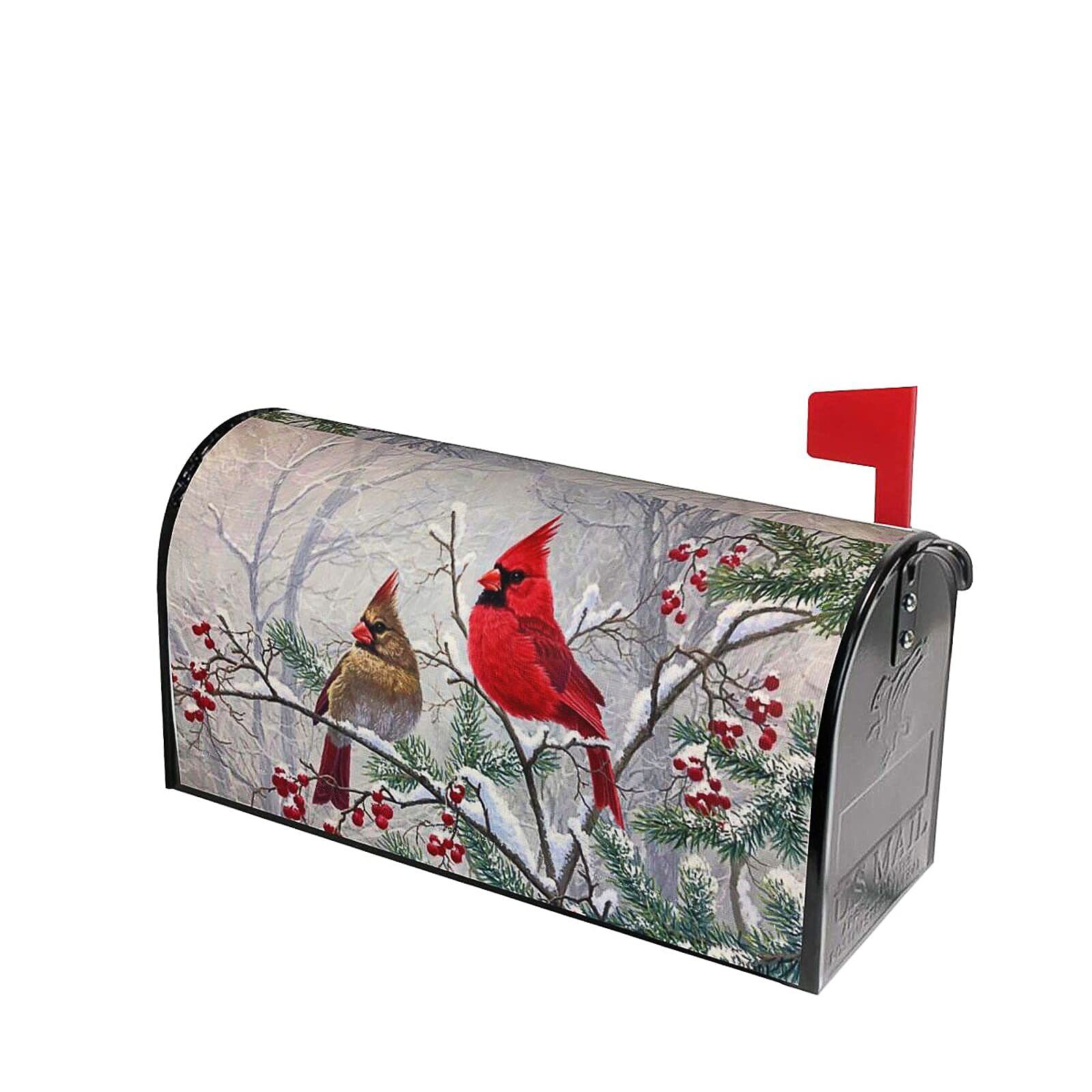 Winter Magnetic Mailbox Cover – Standard Size 18" X 21" – 18 X 21 inch, Gray