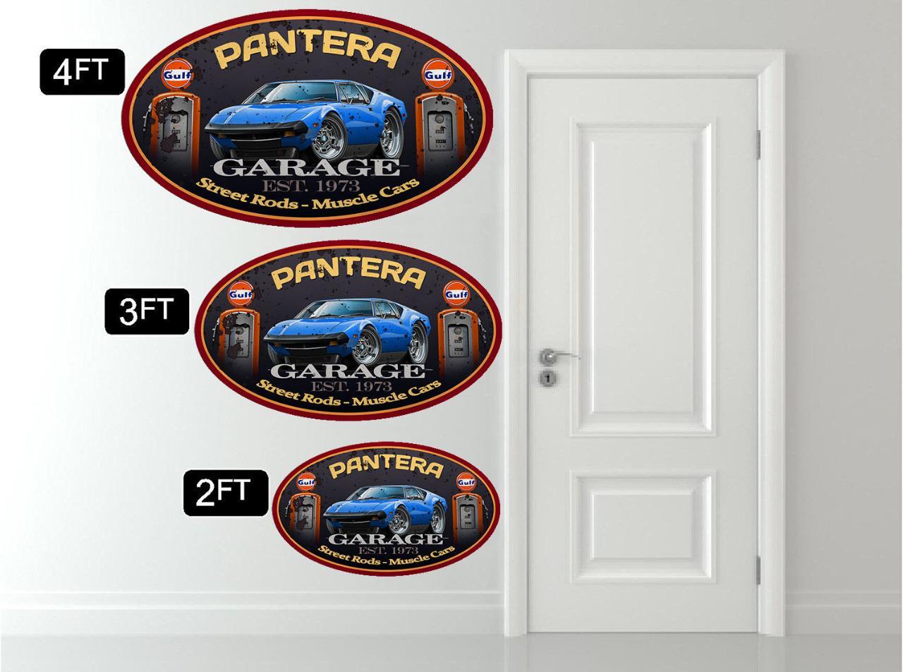 1973-76 DeTomaso Pantera Exotic Car Garage Sign Wall Art Graphic Sticker