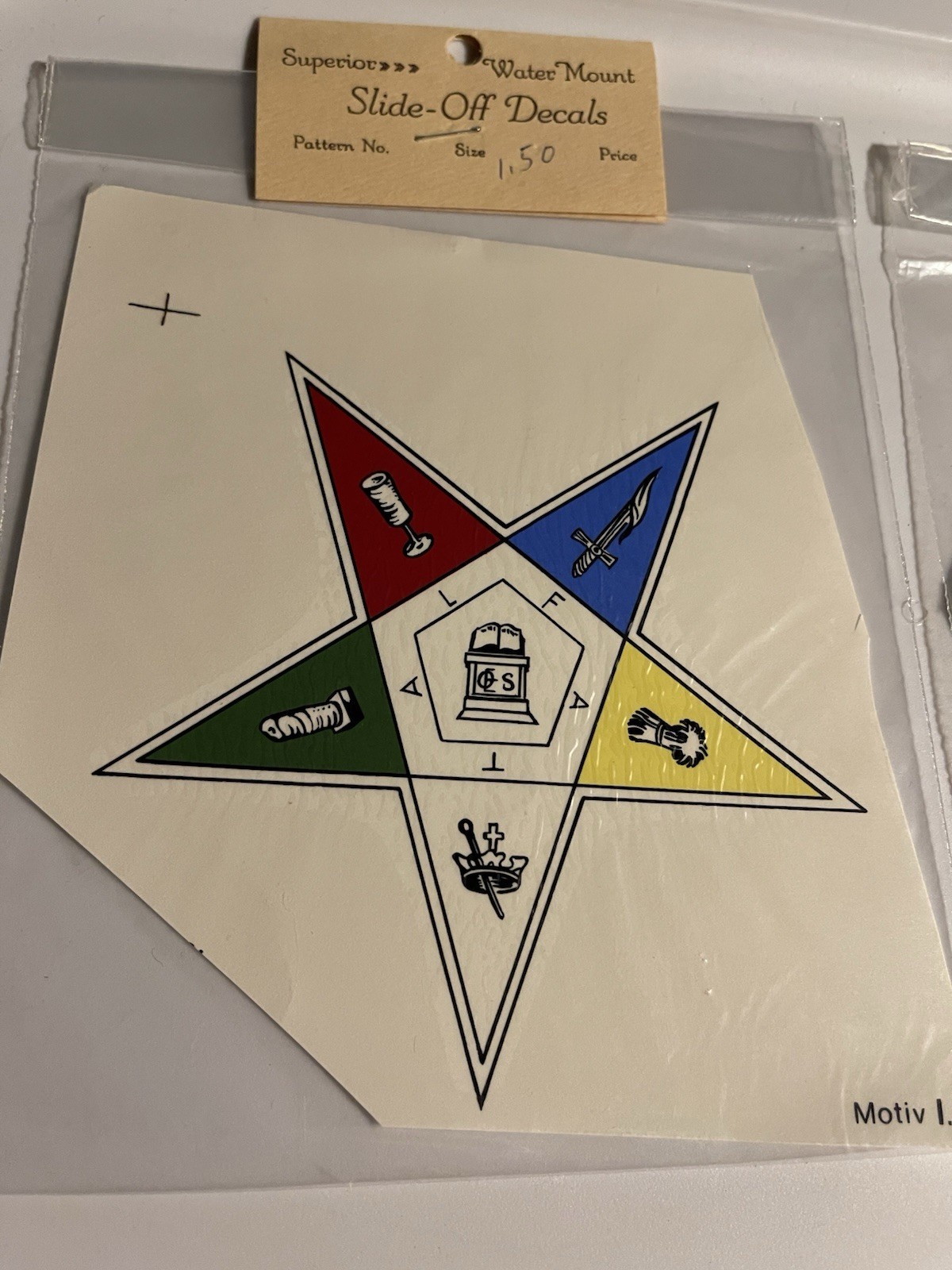 Order of the Eastern Star Superior Decals Lot of 2 Maryland China Company.