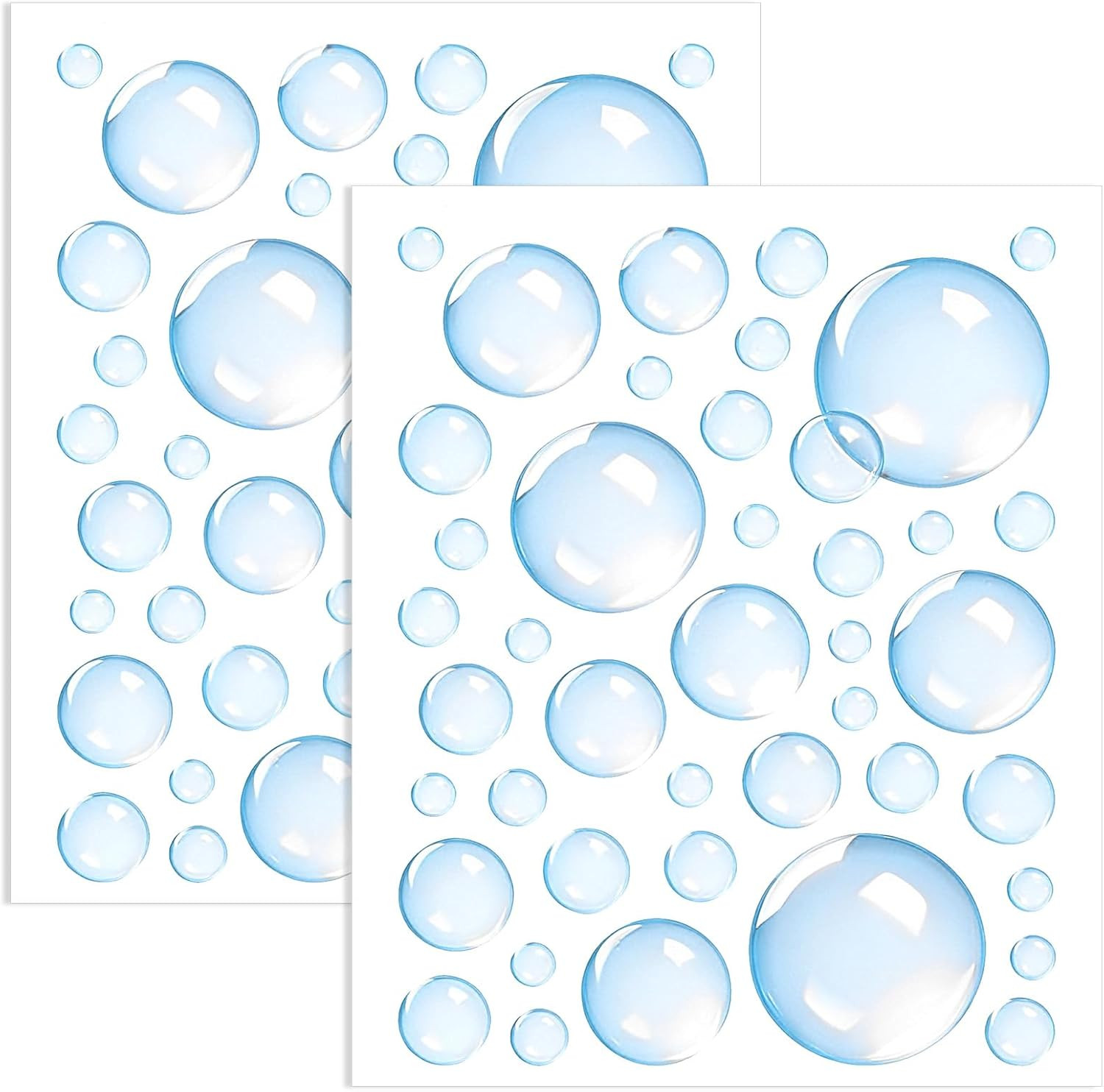 2 Sheets Bubble Stickers, Colorful Bubble Cutouts for Wall Decoration, Underwate