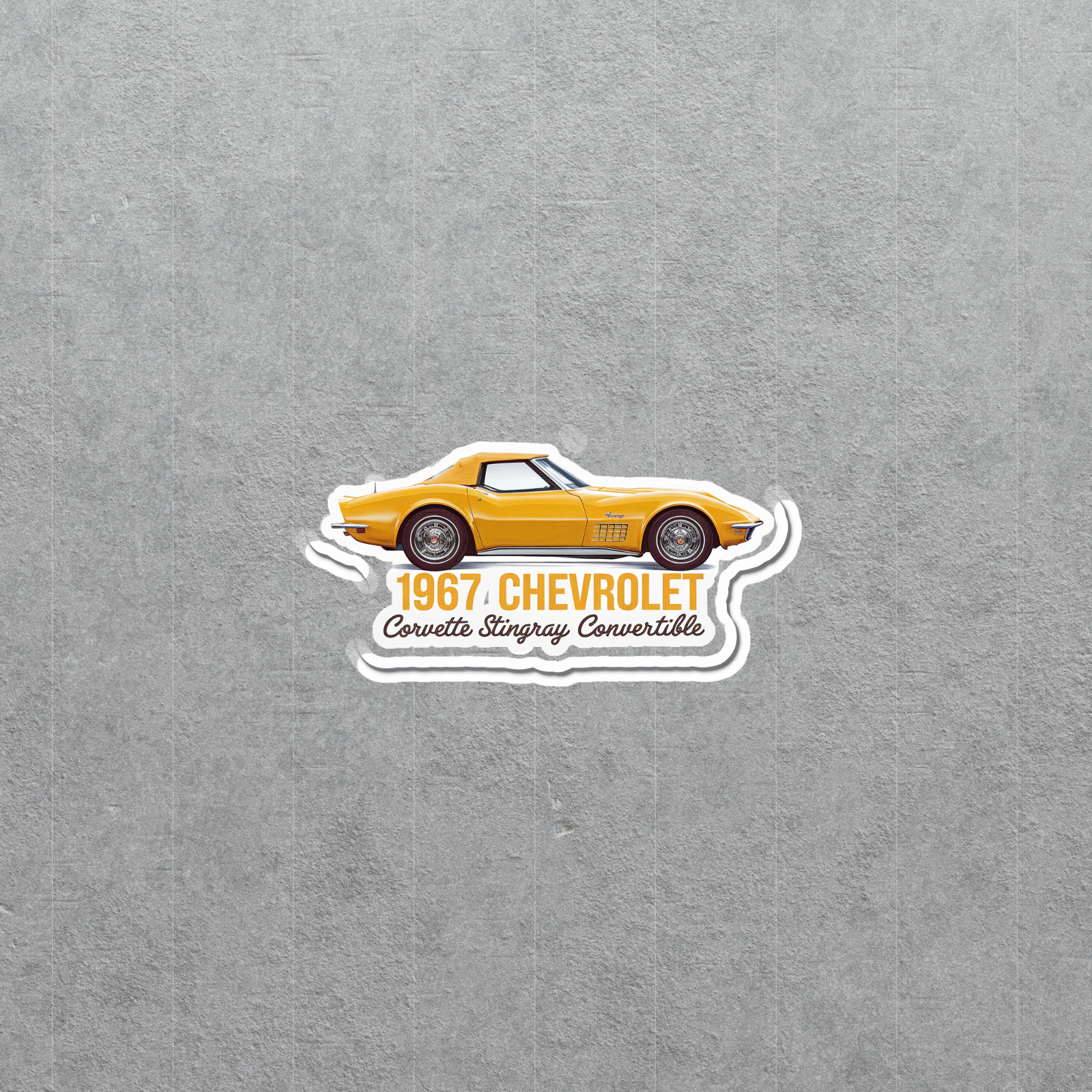 1967 Chevrolet Corvette Stingray Convertible Classic Car Sticker Decal #4252