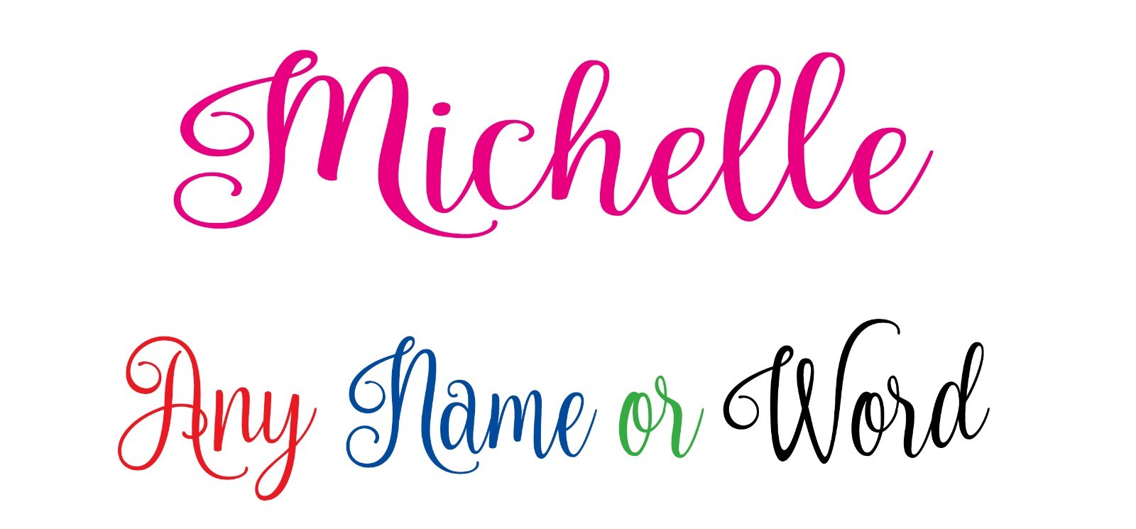 Personalized Monogram Script Decal Sticker Vinyl custom Name Word Letters