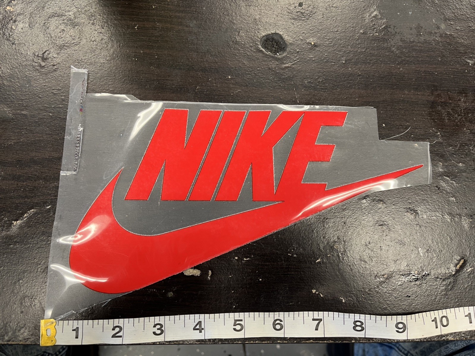 4x Nike Check Swoosh *RED* Iron On Vinyl Heat Transfer Decal HTV