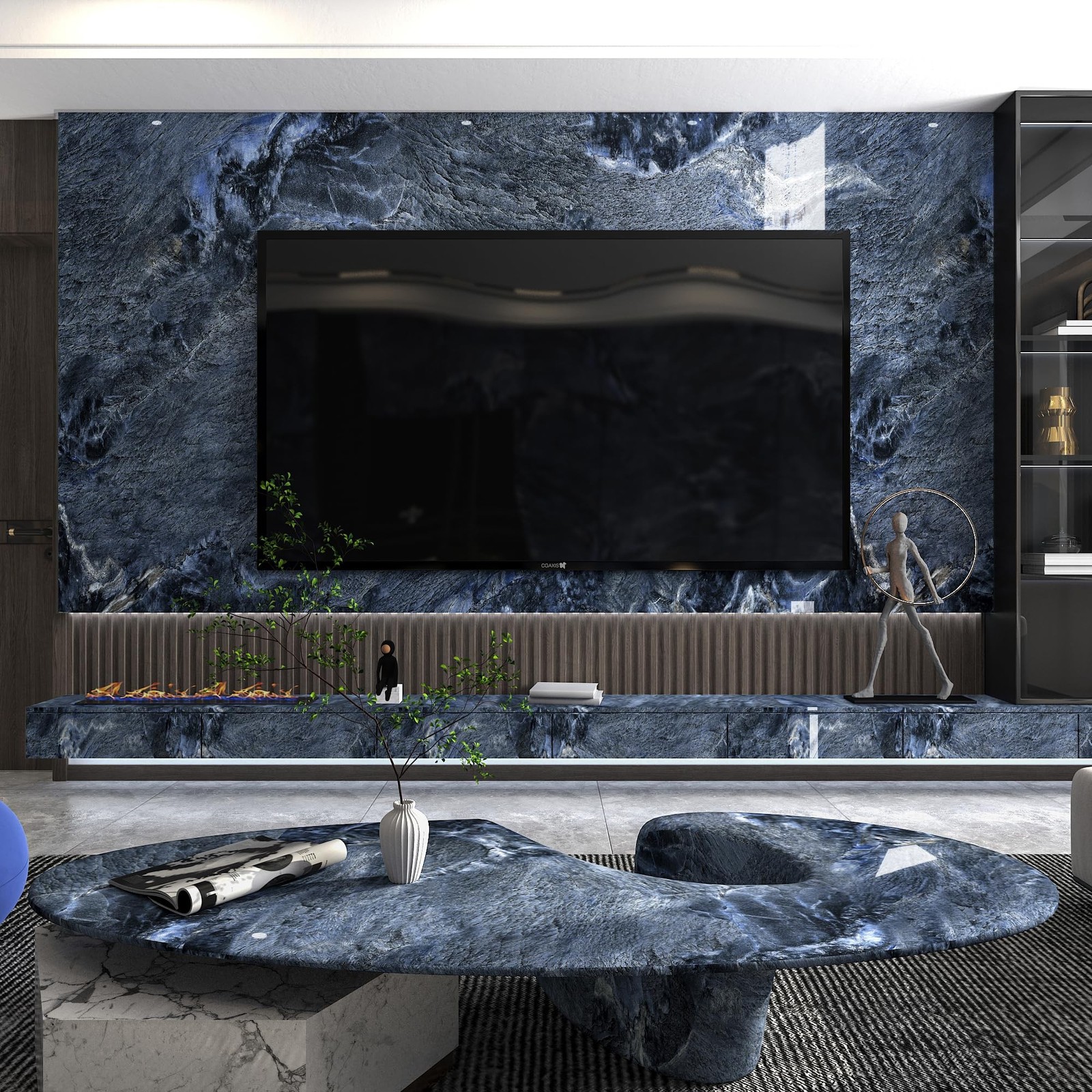 Dark Blue Marble Contact Paper Marble Wallpaper Granite Counter Top Peel and …