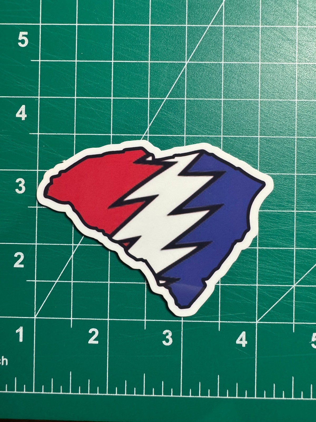 South Carolina Stealie – Grateful Dead – Laminated Vinyl Sticker 3"x2.5"