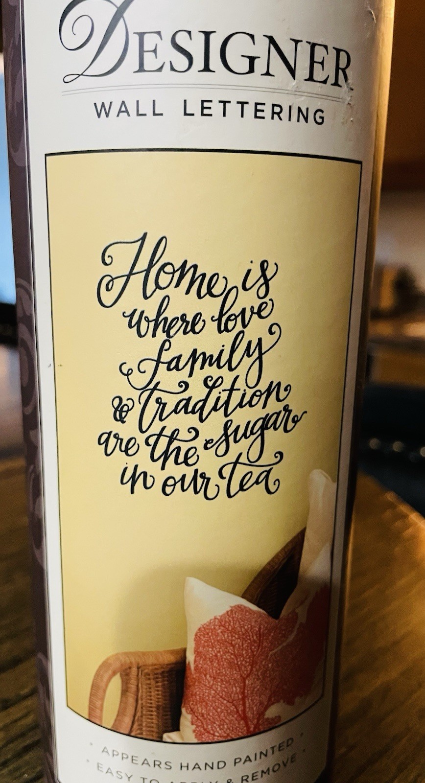 Classic Designer Wall Lettering – home is where love family& traditions are