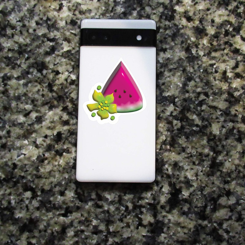 Watermelon Vinyl Sticker Cute Waterproof Fruit Decals Car Laptop Water Bottle
