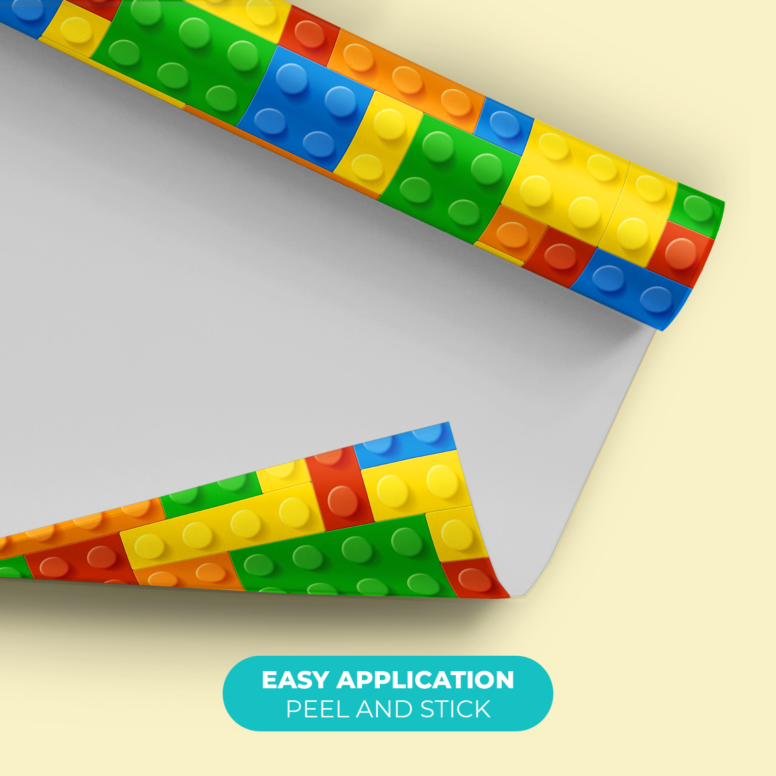 Playroom Blocks Legos Theme Wallpaper Mural Interior. Wall Decal for Decoration