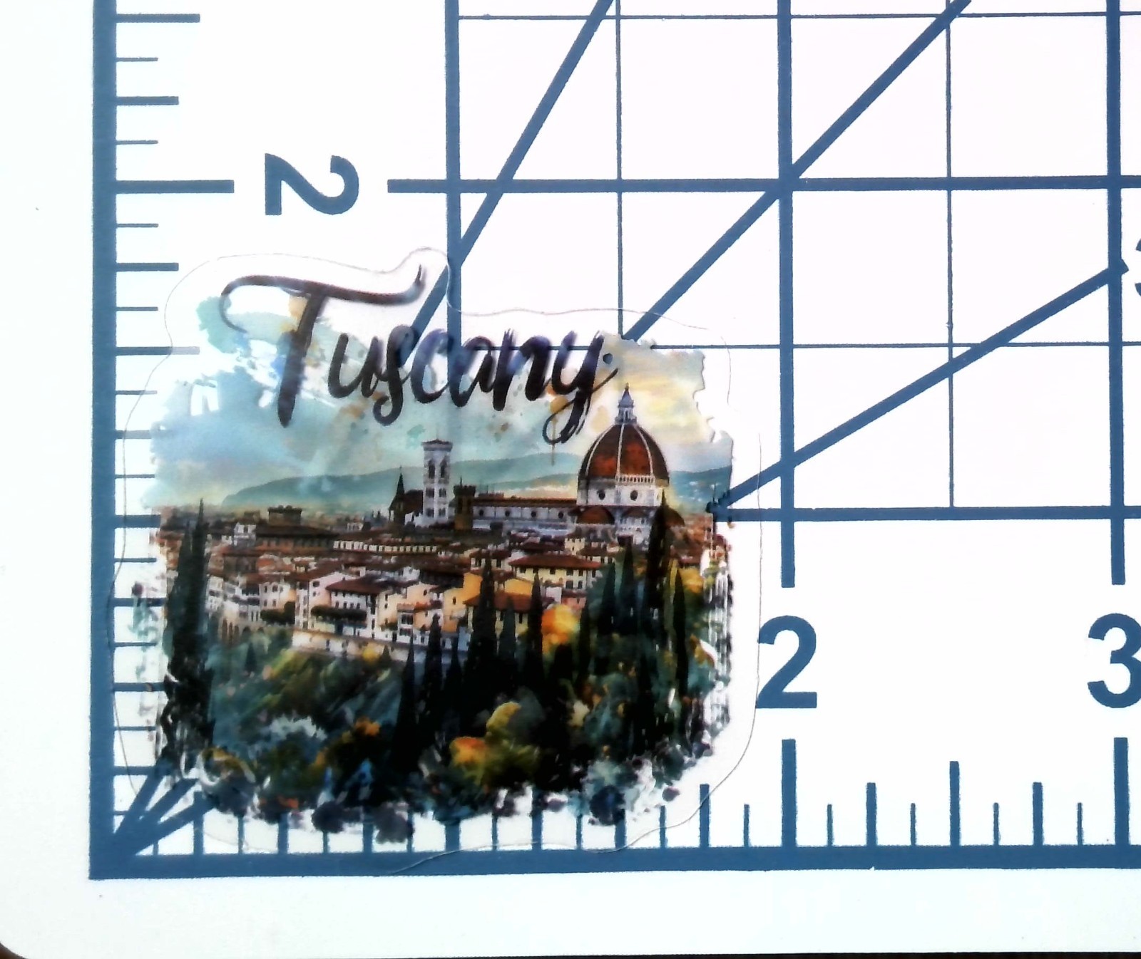 Italy Tuscany Florence Duomo Cypress Die Cut Clear European Vinyl Sticker