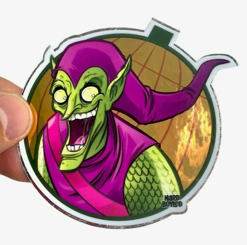 SPIDER-MAN: GREEN GOBLIN 2-STICKER SET 3" Metallic Vinyl Sticker – FREE SHIPPING