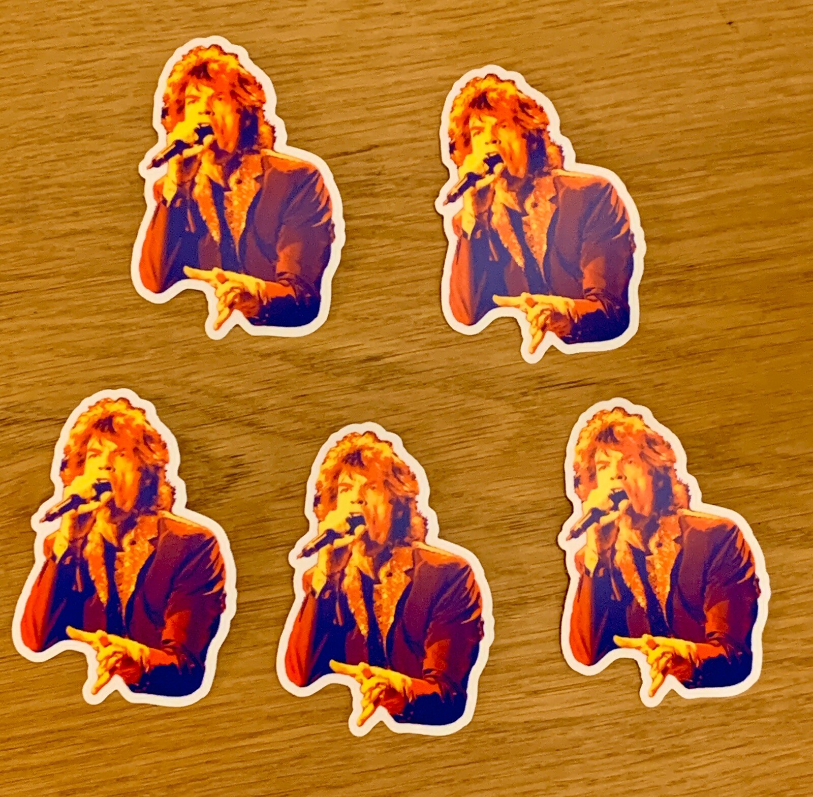 Rolling Stones Mick Jagger 3"x2" Psychedelic High-quality Vinyl Decal Sticker