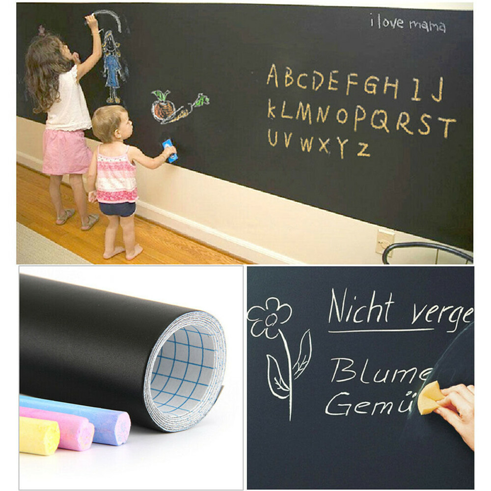 Large Chalkboard Vinyl Wall Sticker Blackboard Removable Home Paint Paper Decal