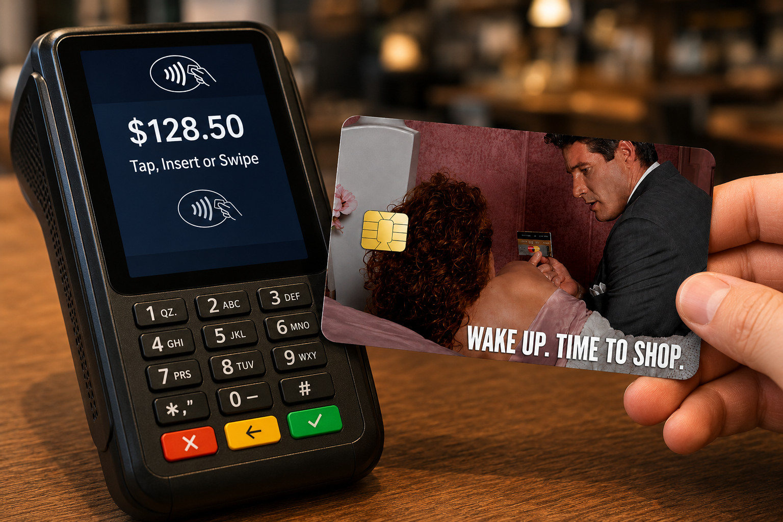 Wake Up Time To Shop Funny Movie Meme Credit Card Skin Debit Card Vinyl Wrap