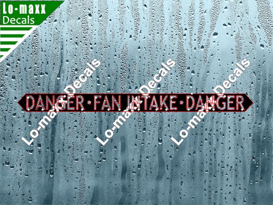 Danger Fan Intake Fighter Jet Militarily Aircraft Insignia Die Cut Vinyl Decal