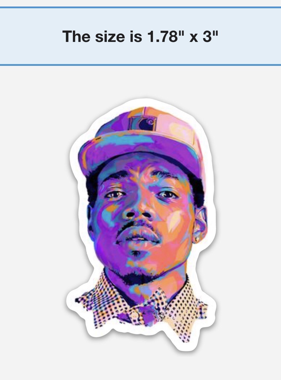 Chance The Rapper Vinyl Sticker Pack (2) High Quality HIP HOP