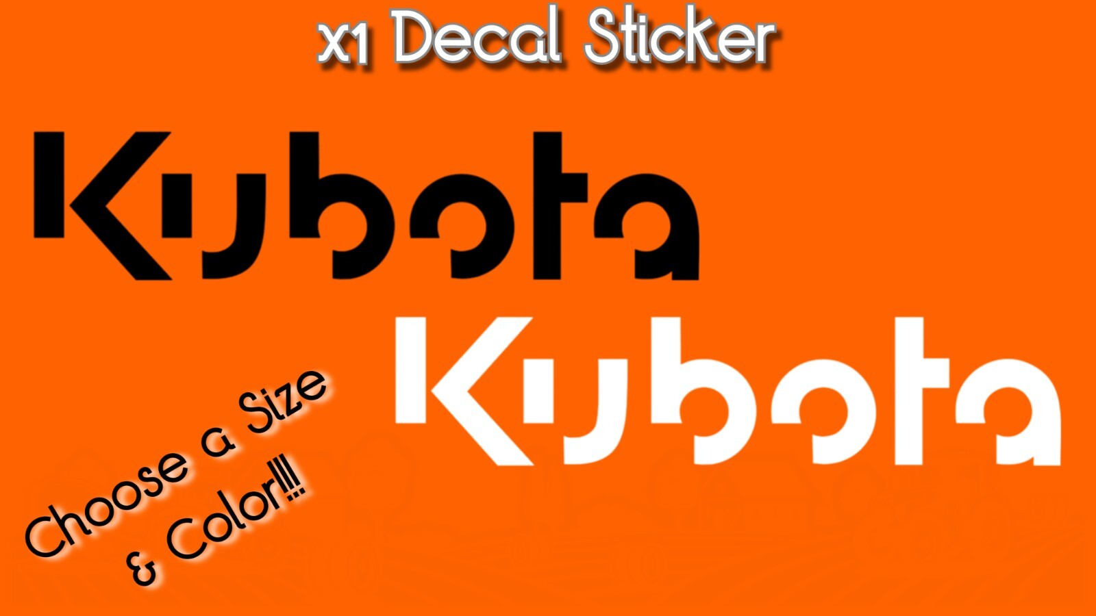 Kubota Sticker 3.5" 5.5" 7.5" 11" Tractor Mower Blade Filter Belt B L BX T GR Z