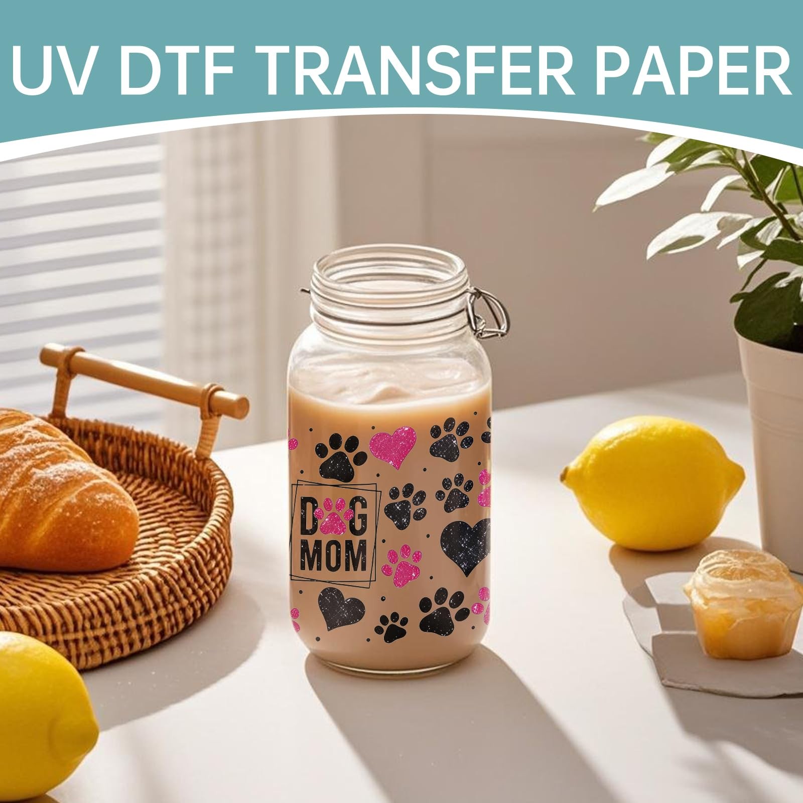 4 Sheets 16oz UV DTF Cup Wrap – Removable – DIY UV DTF Transfer Papers for Mu…