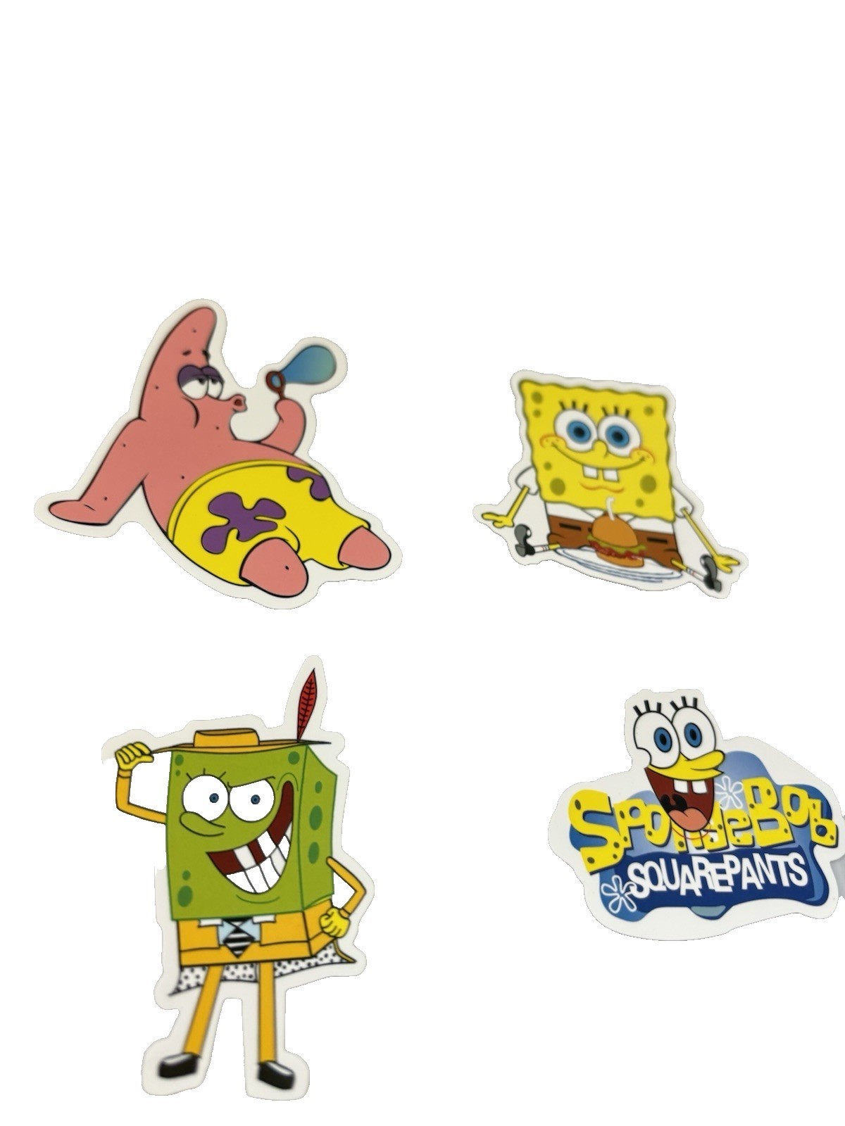 SpongeBob SquarePants 6pc Vinyl Stickers Lot Cartoon Water Bottle Laptop Decals