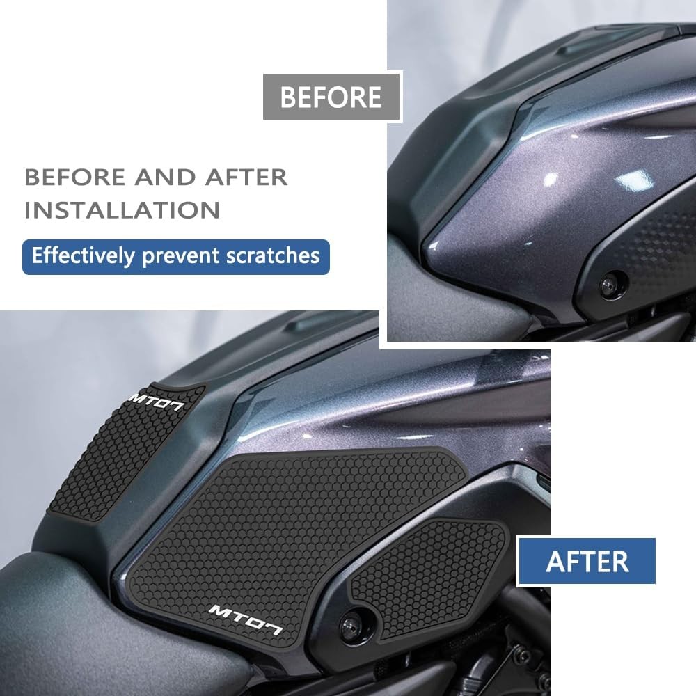 FOR mt 07 MT07 MT-07 2021 2022 2023 2024 Tank Pad Protector Motorcycle Sticker