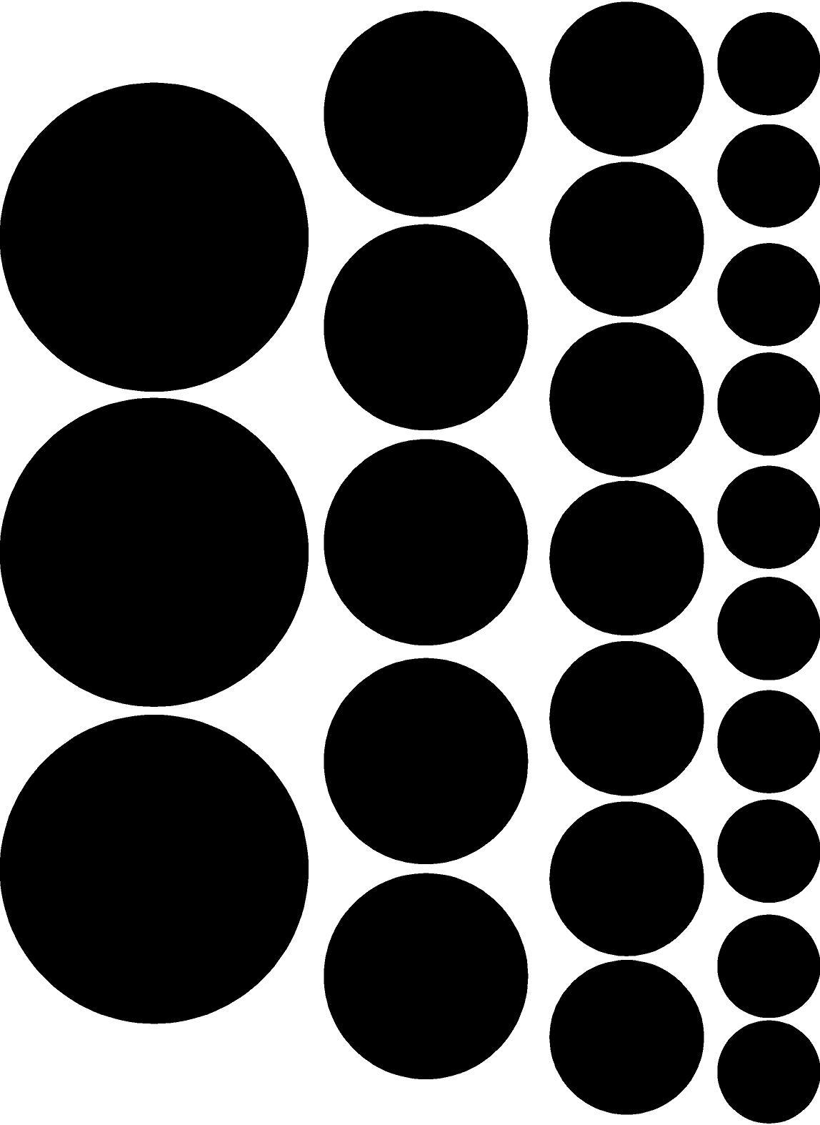 POLKA DOTS circles choose your color 44 multiple sizes girls room wall decals