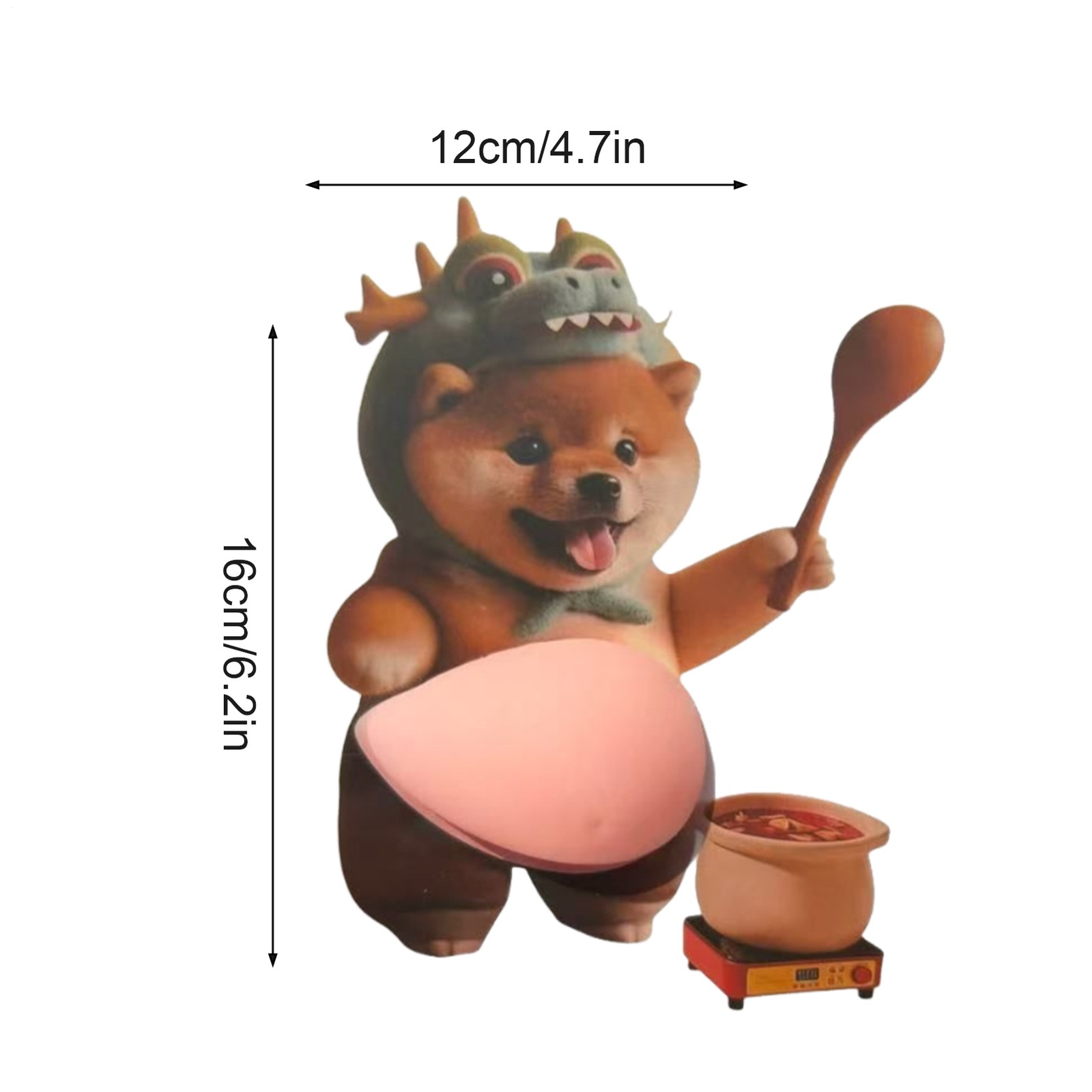 Cute 3D Belly Stickers 5 Pieces Cartoon Animal Dog Stickers For Phone, Bottle