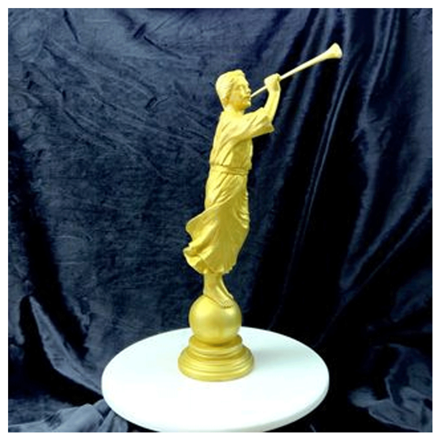 S31 Statue size 15" Gold Tone Cultured Marble Mormon One Moment In Time LDS CTR