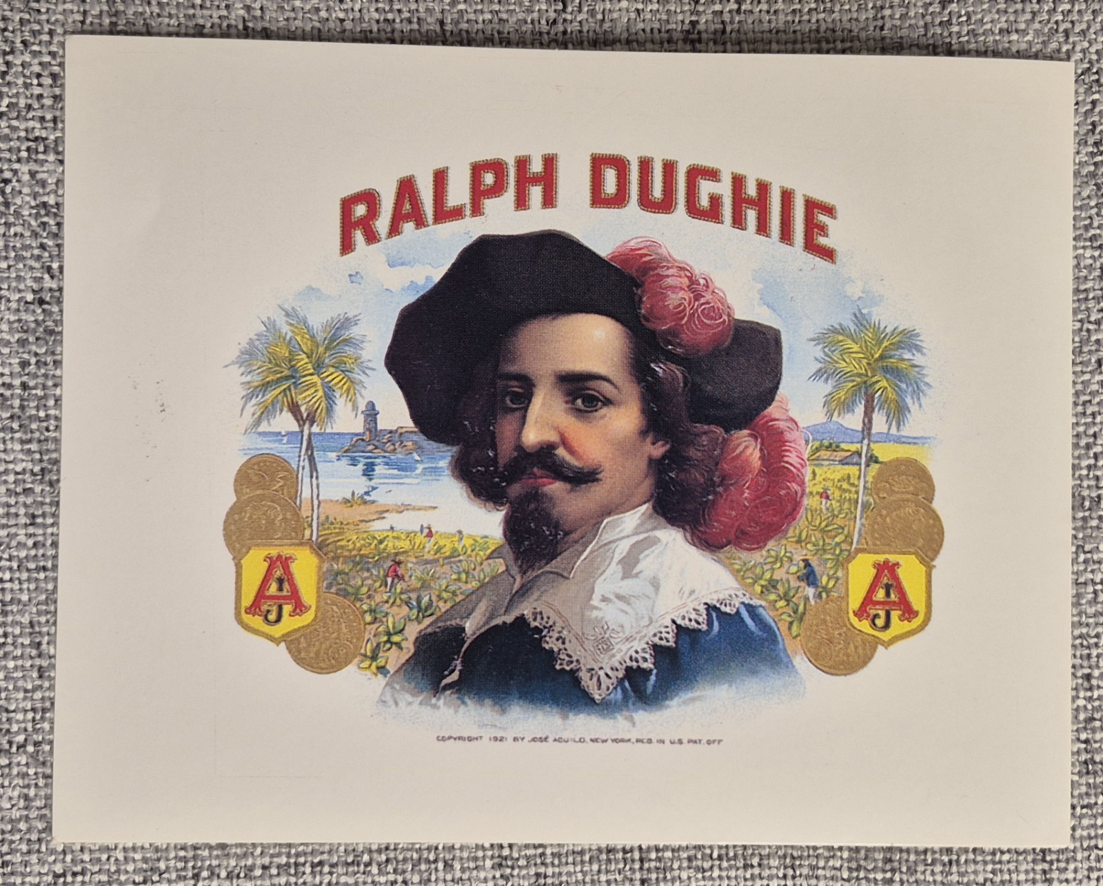 Lot Of 6 Cigar Box Label Sticker Decals various brands sizes artwork
