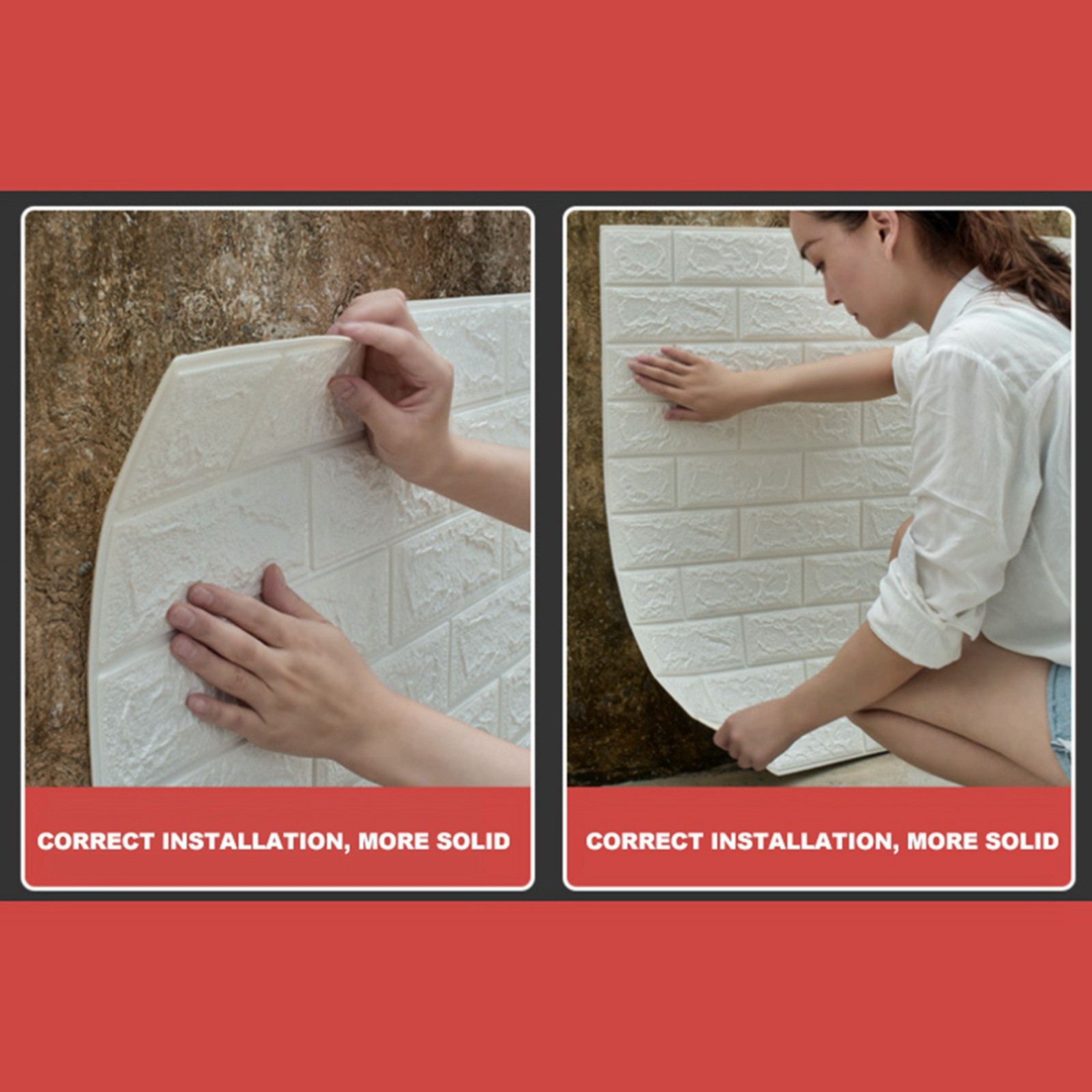 30Pcs Self-Adhesive 3D Brick Sticker DIY Foam Room Kitchen Roof Ceiling1933