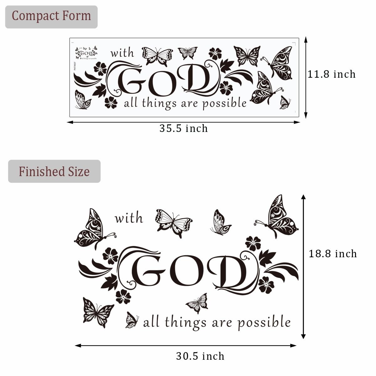Wall Decals with God All Things are Possible Wall Decal Bible Verse Christian…