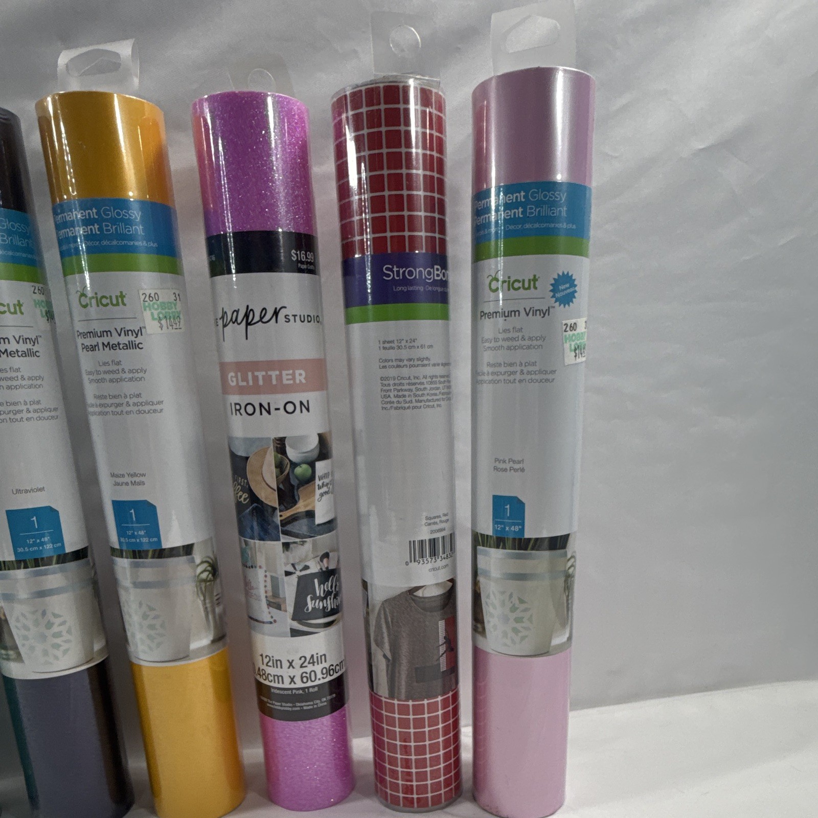 Cricut Premium Vinyl Roll Lot – Assorted Premium Vinyl Rolls, Multiple Rolls