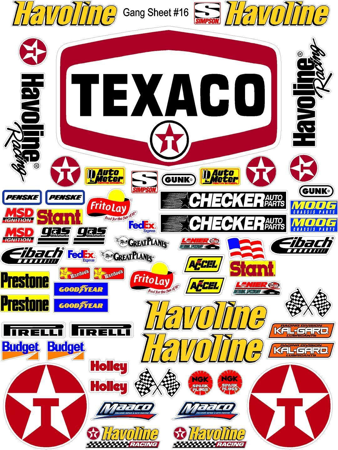 Sticker Gang SHEET 16 -R/C MODEL Decal 1/12 -1/10-DIE CUT -16