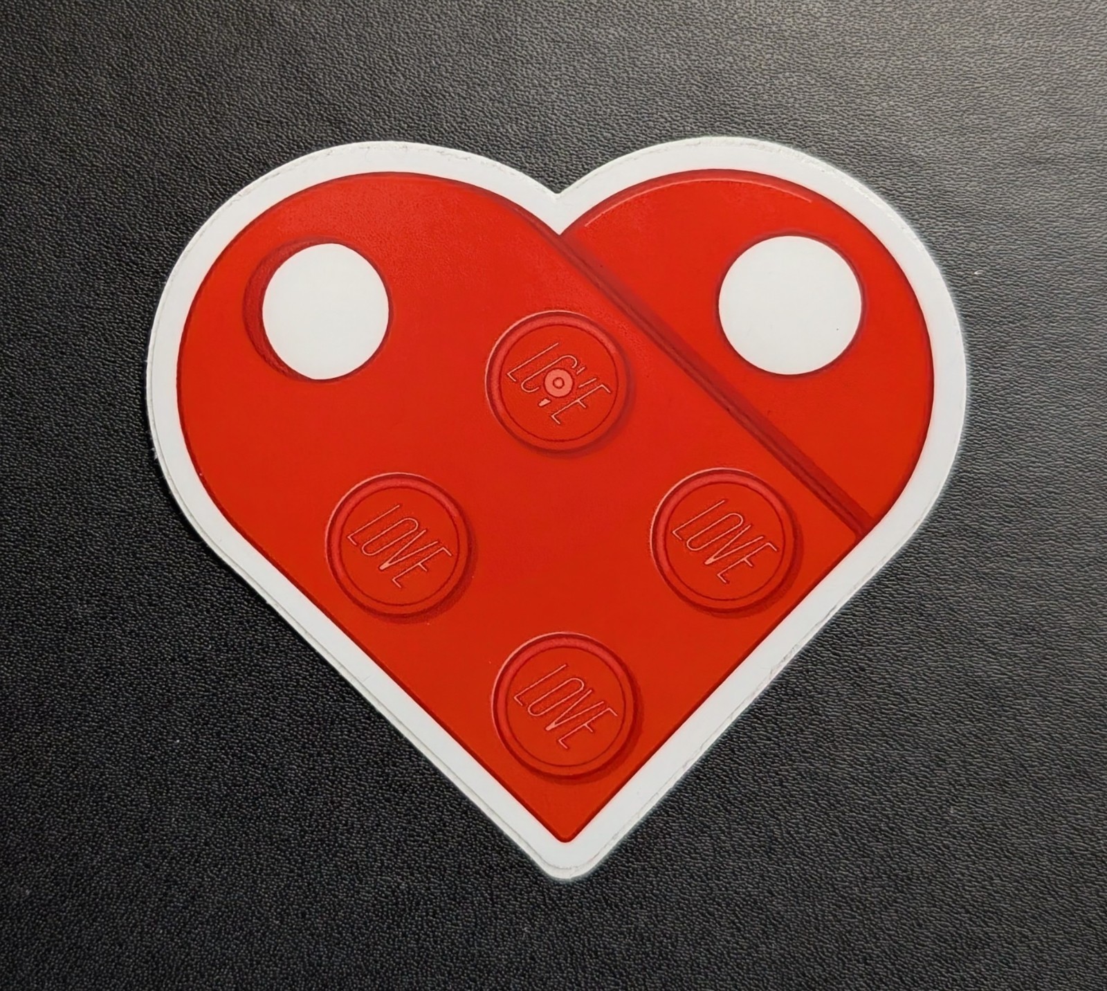 Lego Heart Inspired Vinyl Sticker for Water Bottles and More!