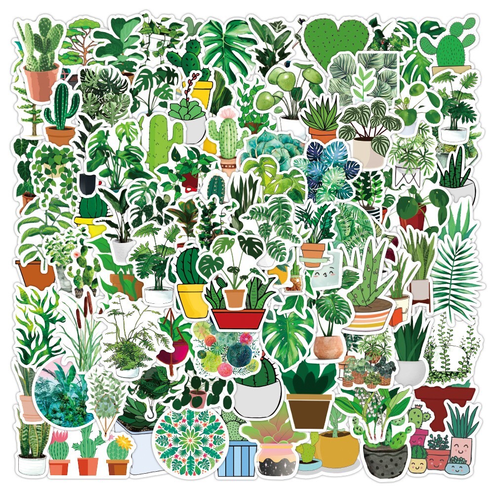 200pcs Leaf Stickers Pack, Plants leaf flower Stickers, #029047223