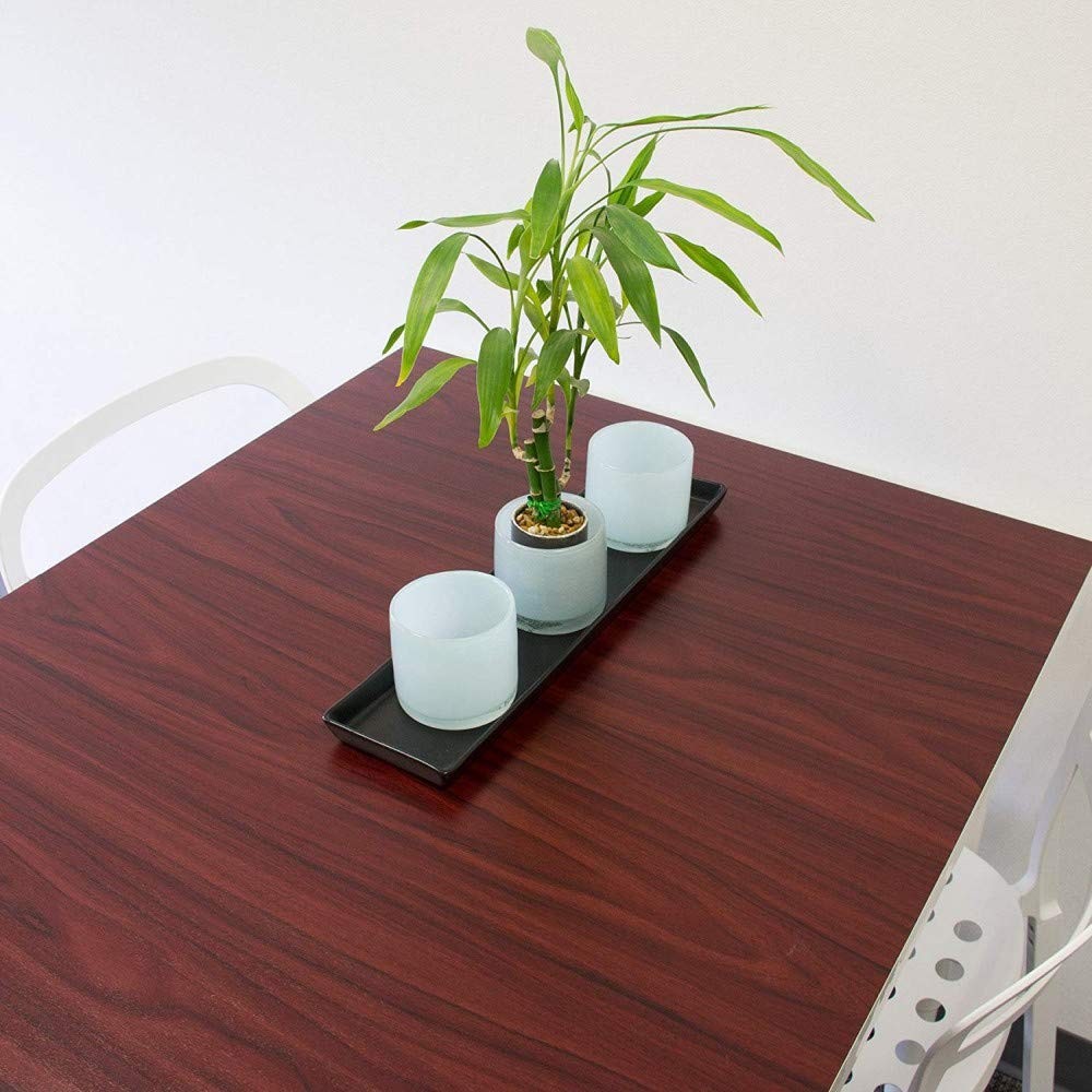 346-0038-3PK Decorative Self-Adhesive Film, Mahogany Wood, 17" x 78" Roll, 3-…