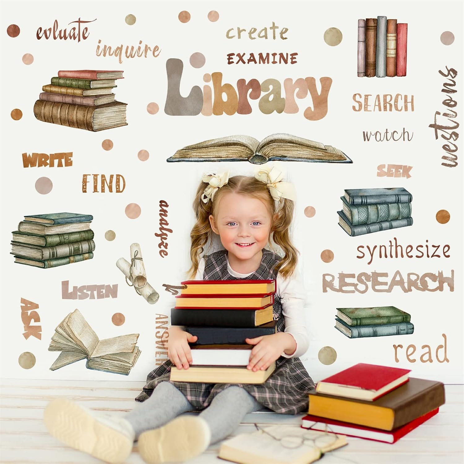Colorful Kids Playroom Wall Decals – Staircase Door Art Sticker