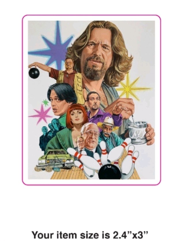 BIG LEBOWSKI STICKERS (3) Variety Pack 5 Year Warranty Heavy Duty Vinyl Decals