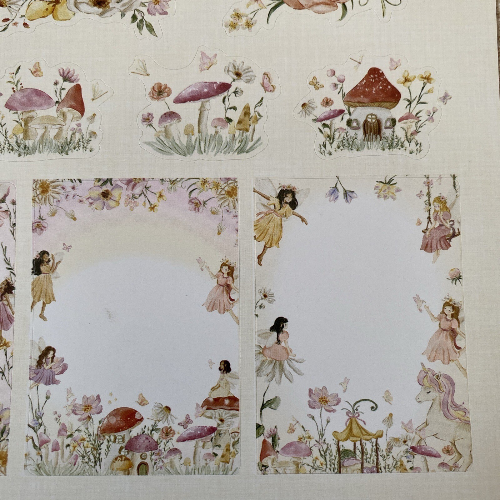 Garden Fairies Flowers Butterfly Spring Fairy House Mushrooms Beautiful Stickers