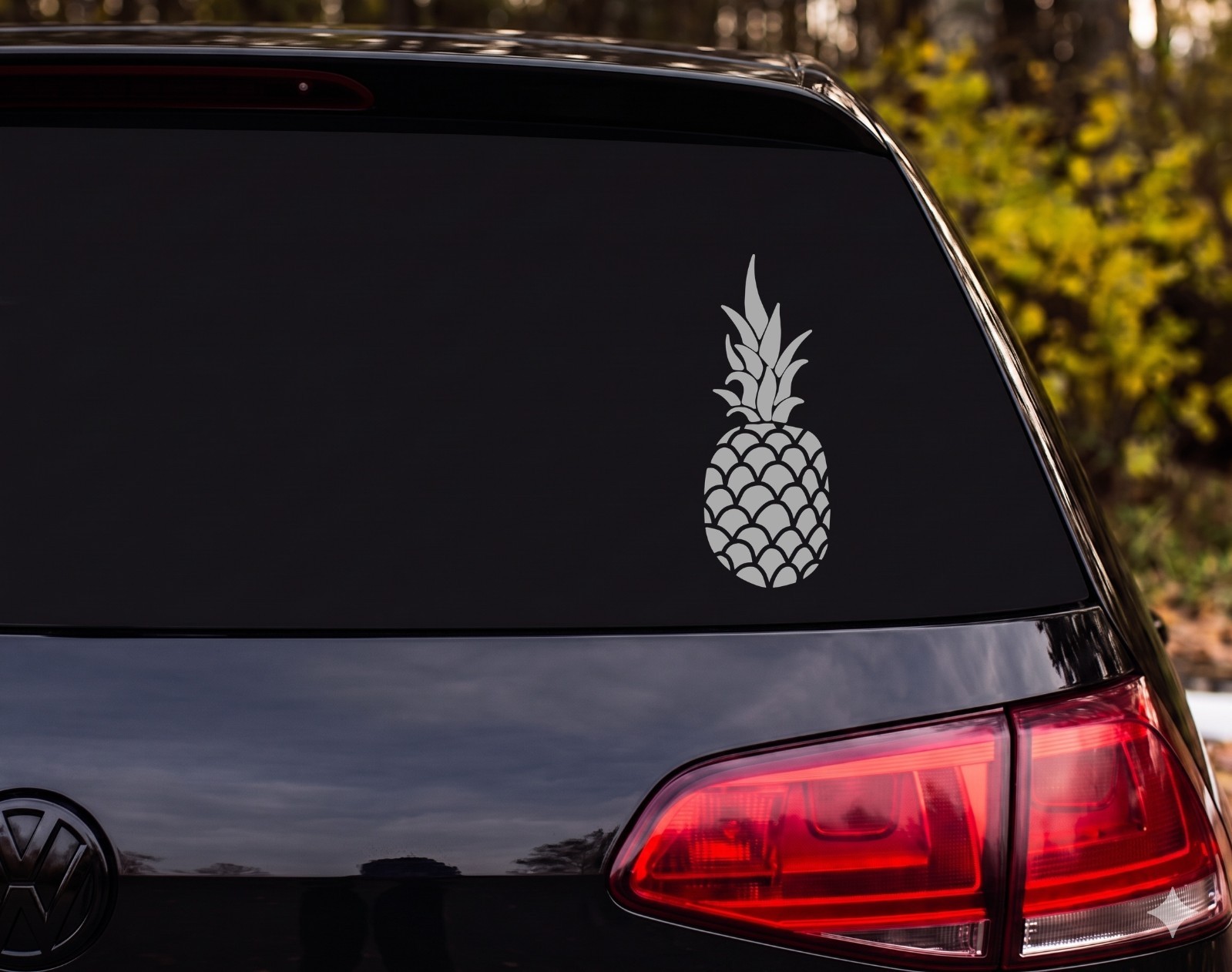 Pineapple Silhouette Vinyl Decal Sticker Laptop Wall Tropical | Foodie Gift