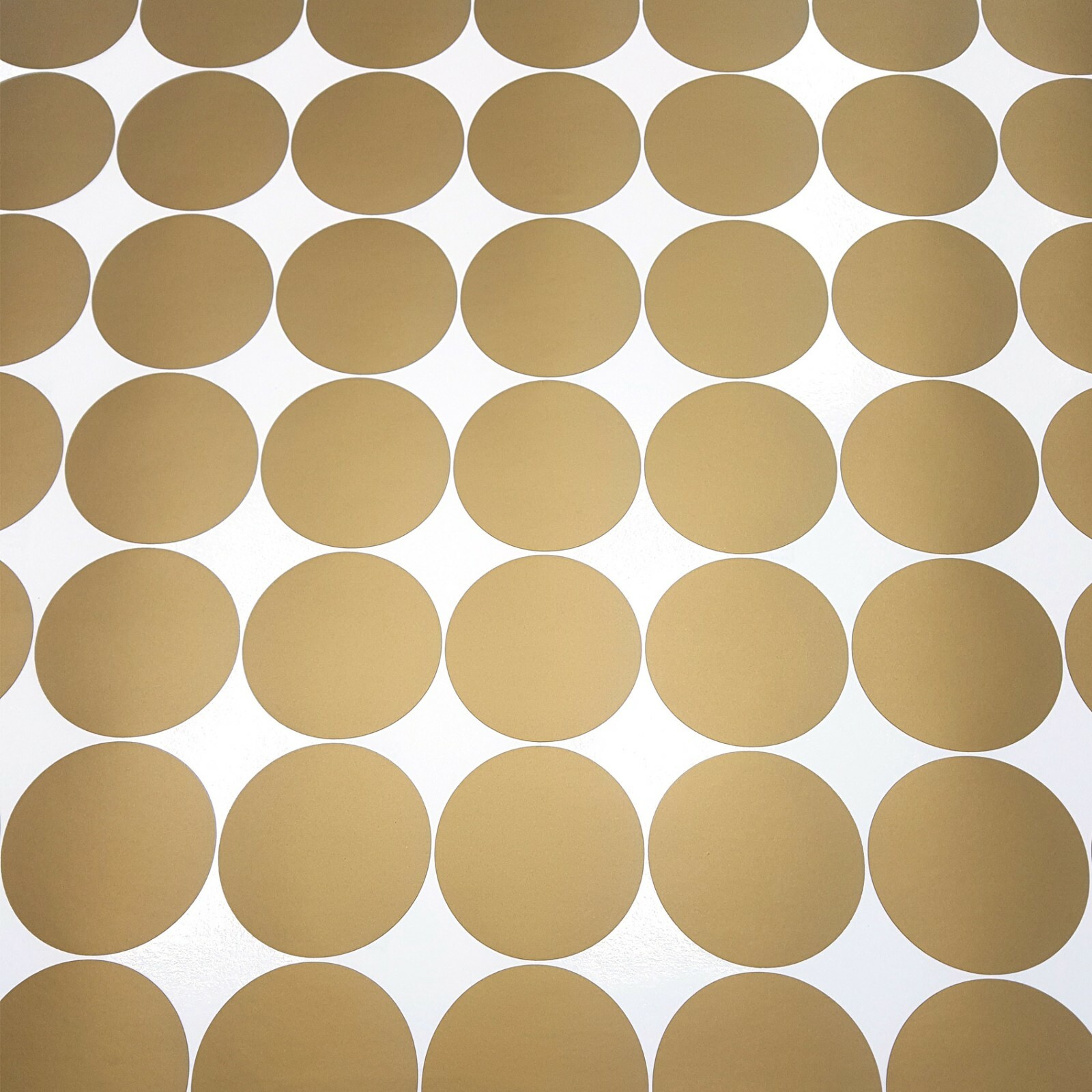 Gold Metallic Wall Vinyl Decal Dots – 2inch, 216 Decals – Matte Polka Dot