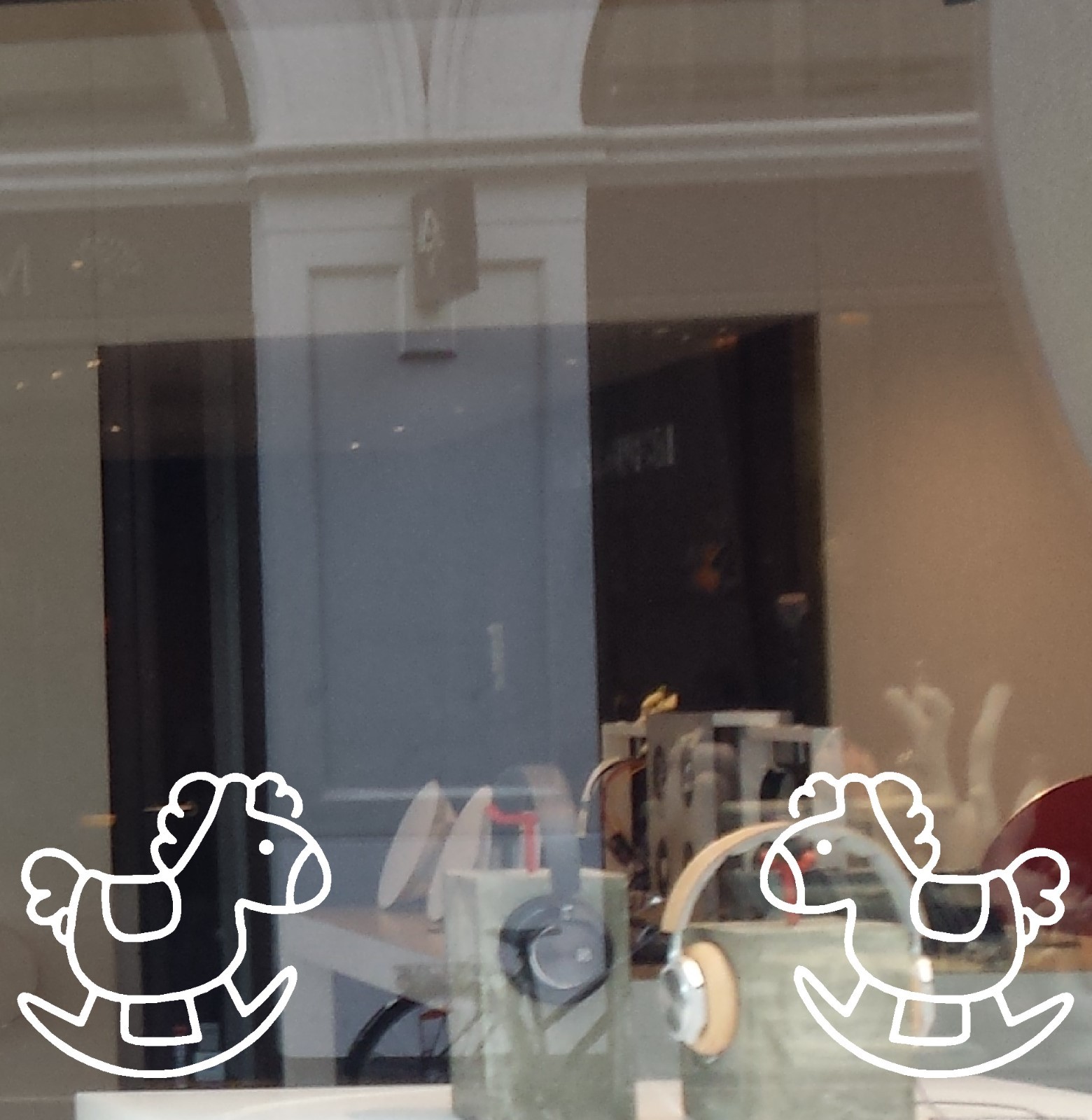 1 SET OF 2, ROCKING HORSE DECAL STICKER BABY CHILDREN DECORATION COWBOY WINDOW