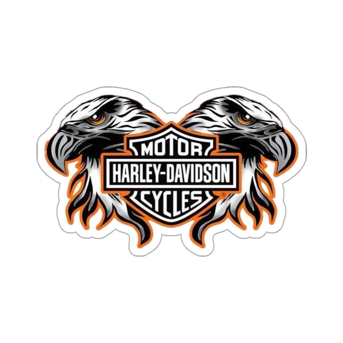 Motorcycle Harley Davidson Double Eagle Liberty Freedom Logo Kiss-Cut Stickers