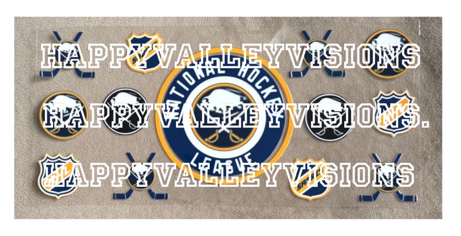 BUFFALO Hockey Team UV DTF Waterproof Transer Sticker Cup Wrap DIY Glasses