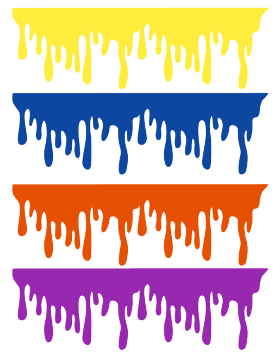 Dripping Vinyl Paint Slime Blood Ooze Sticker Decal Colors 2 sizes