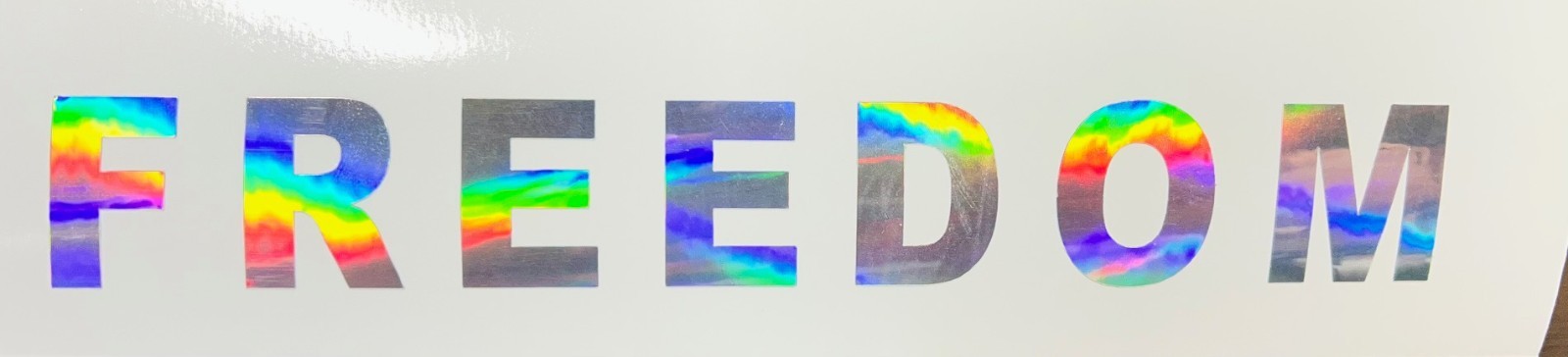 FREEDOM | Coexist | Rainbow Holographic Car Decal |for Laptop Window Patriotism