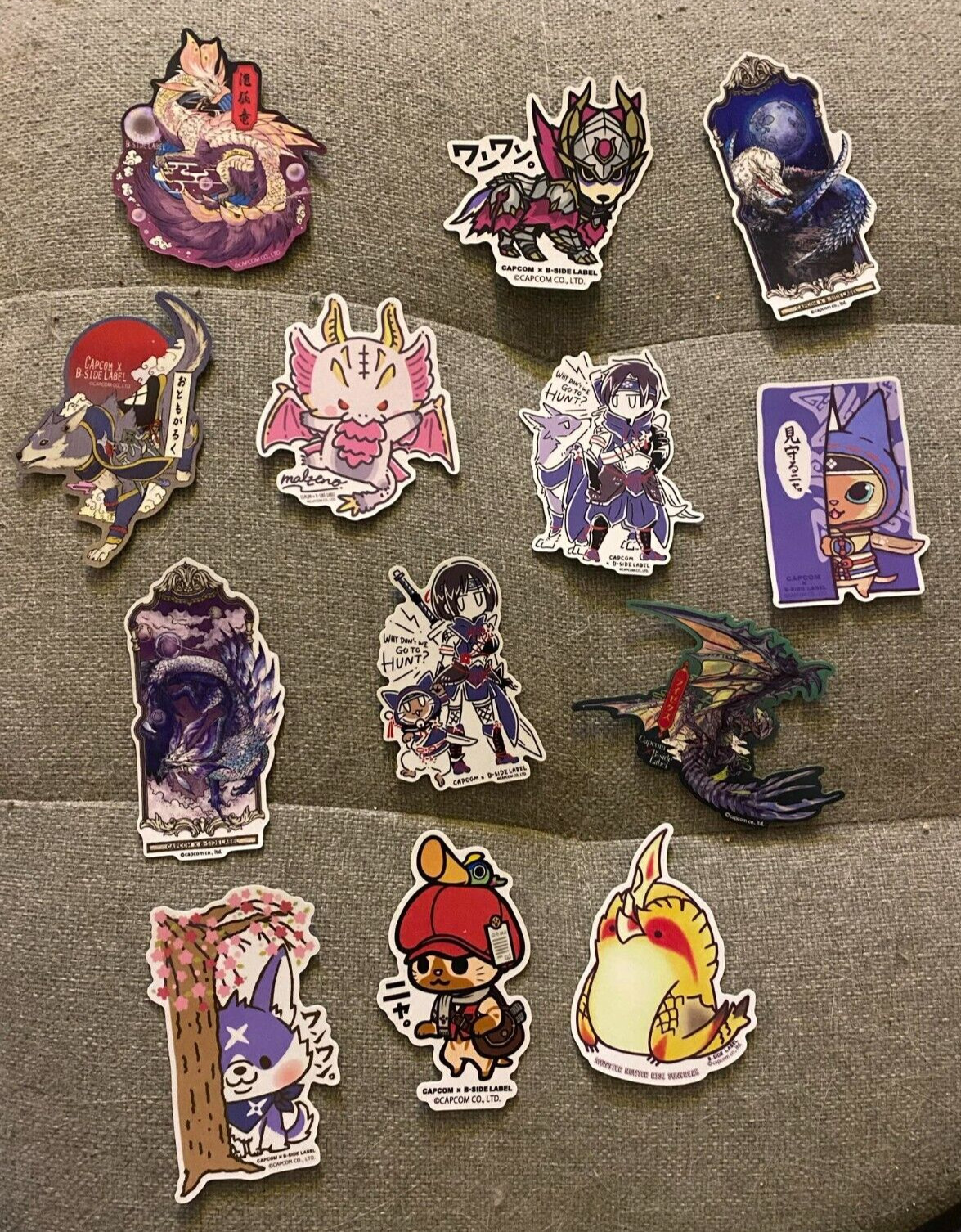 Monster Hunter CAPCOM x B-SIDE LABEL vinyl stickers US SELLER