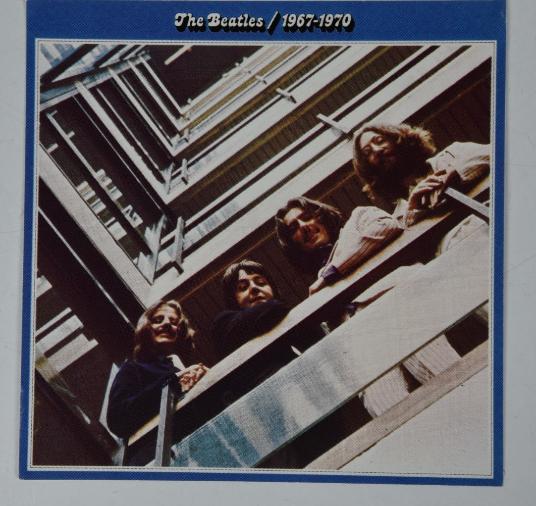 Vintage The Beatles Blue Album Cover Art 6" Art Print 45 Record Paper ONLY