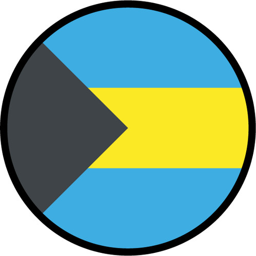 Bahamas Flag Circle Sticker Decal