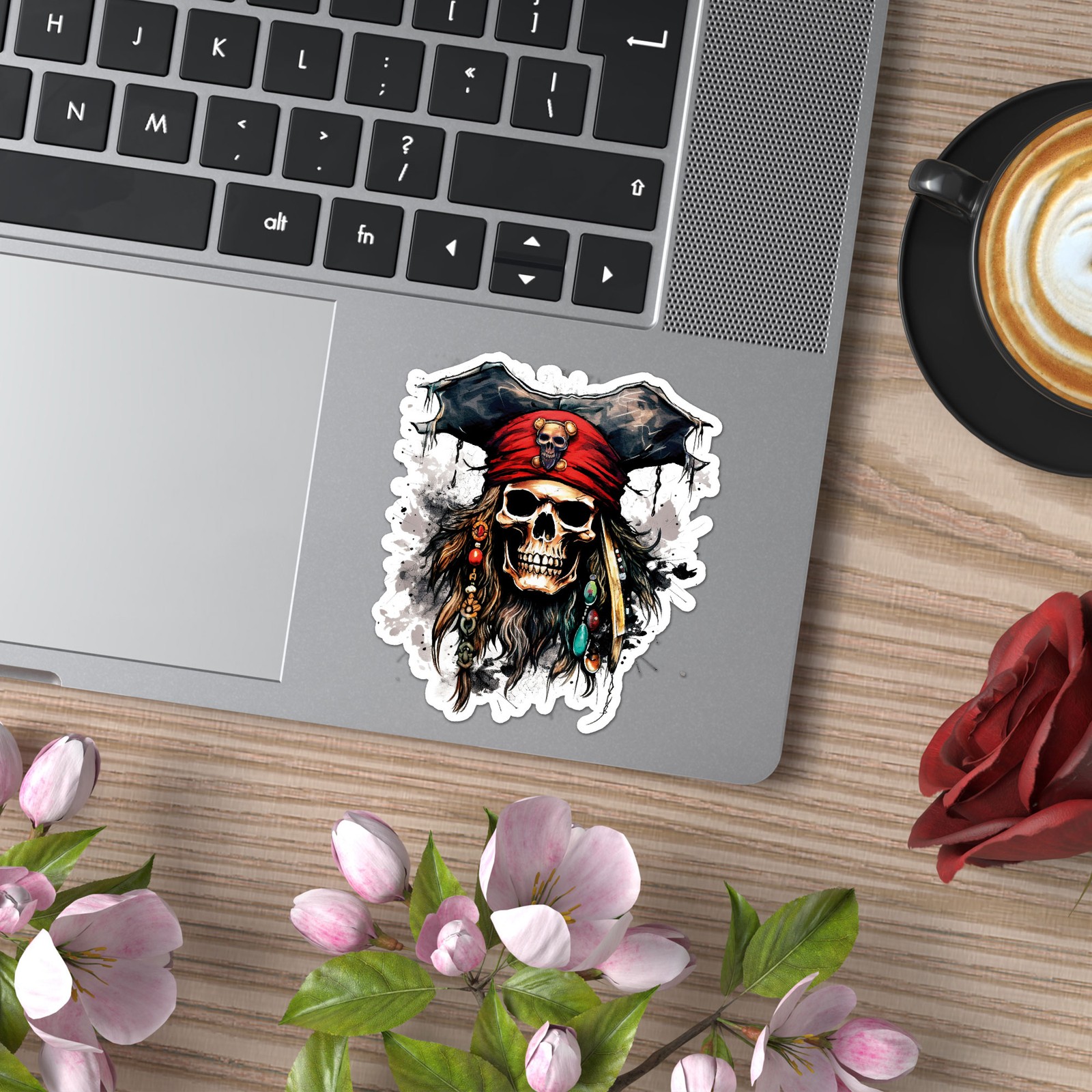 Pirate Captain Skull – Vinyl Decal Sticker – Car Window Laptop – ebn11423