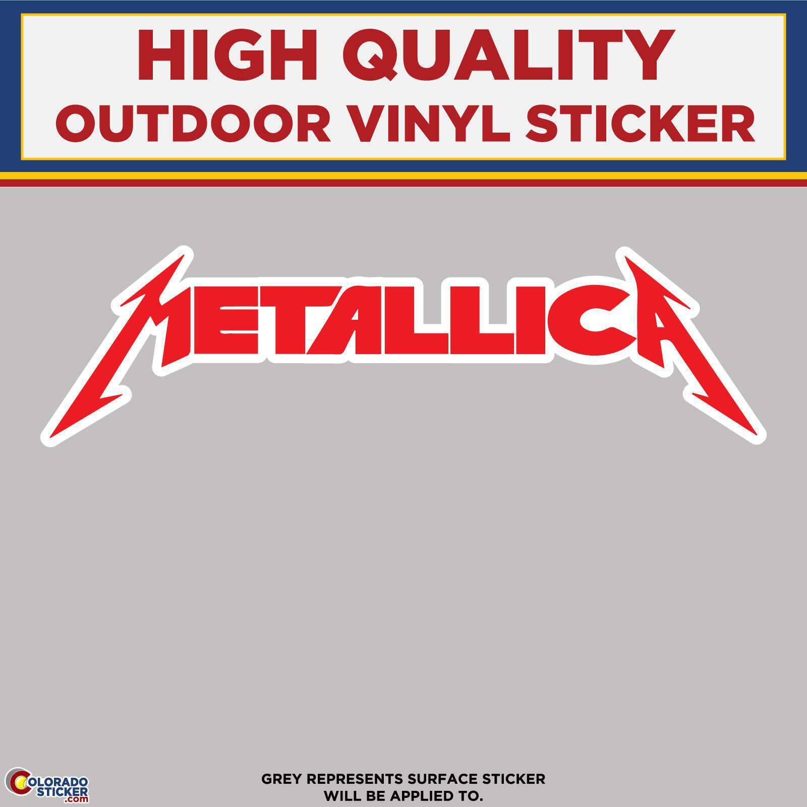Metallica Die Cut, High Quality Vinyl Sticker Decals
