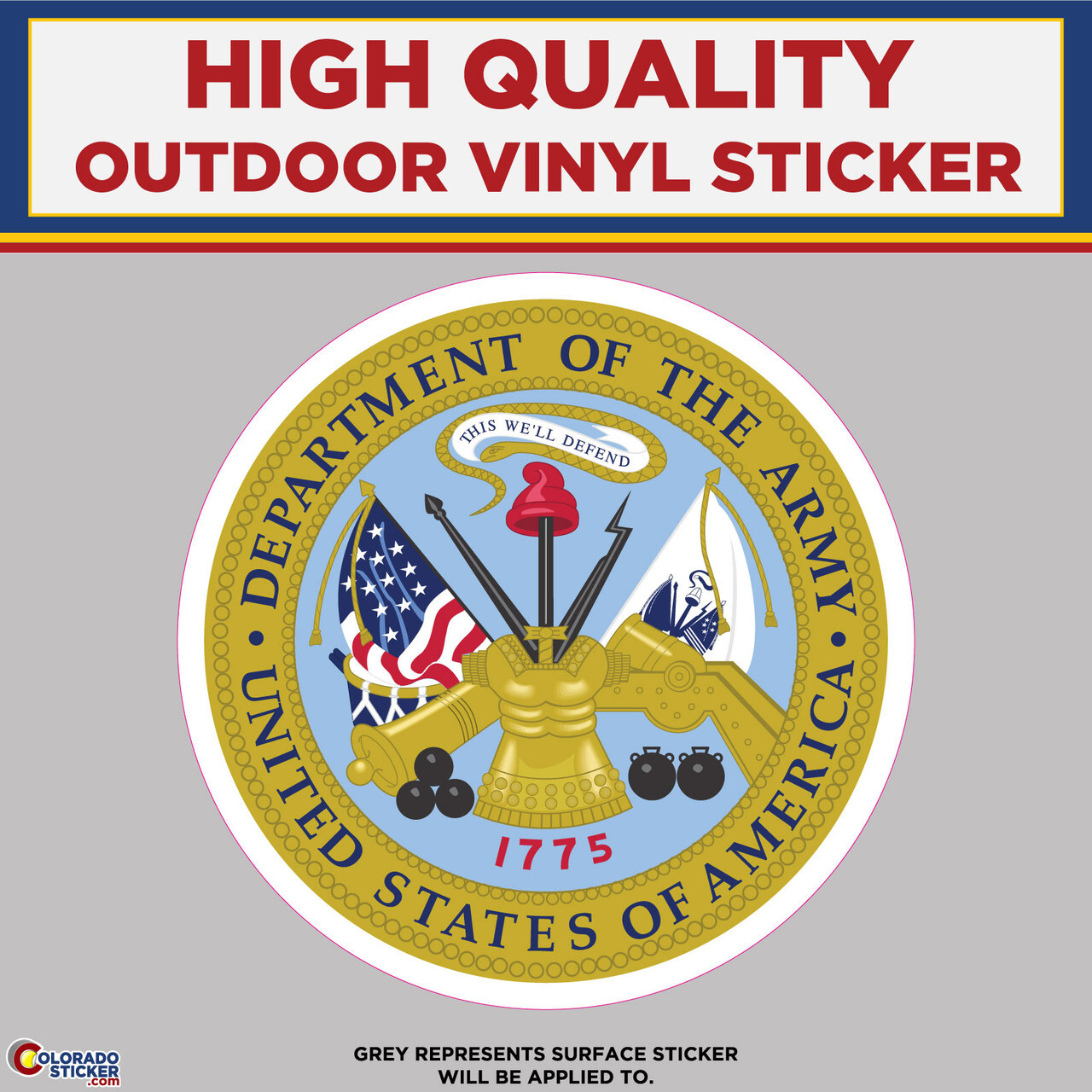 Department of the Army, High Quality Vinyl Stickers